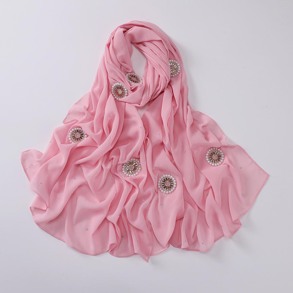 LUMAYA LM1126 Pearl Chiffon Baotou Scarf