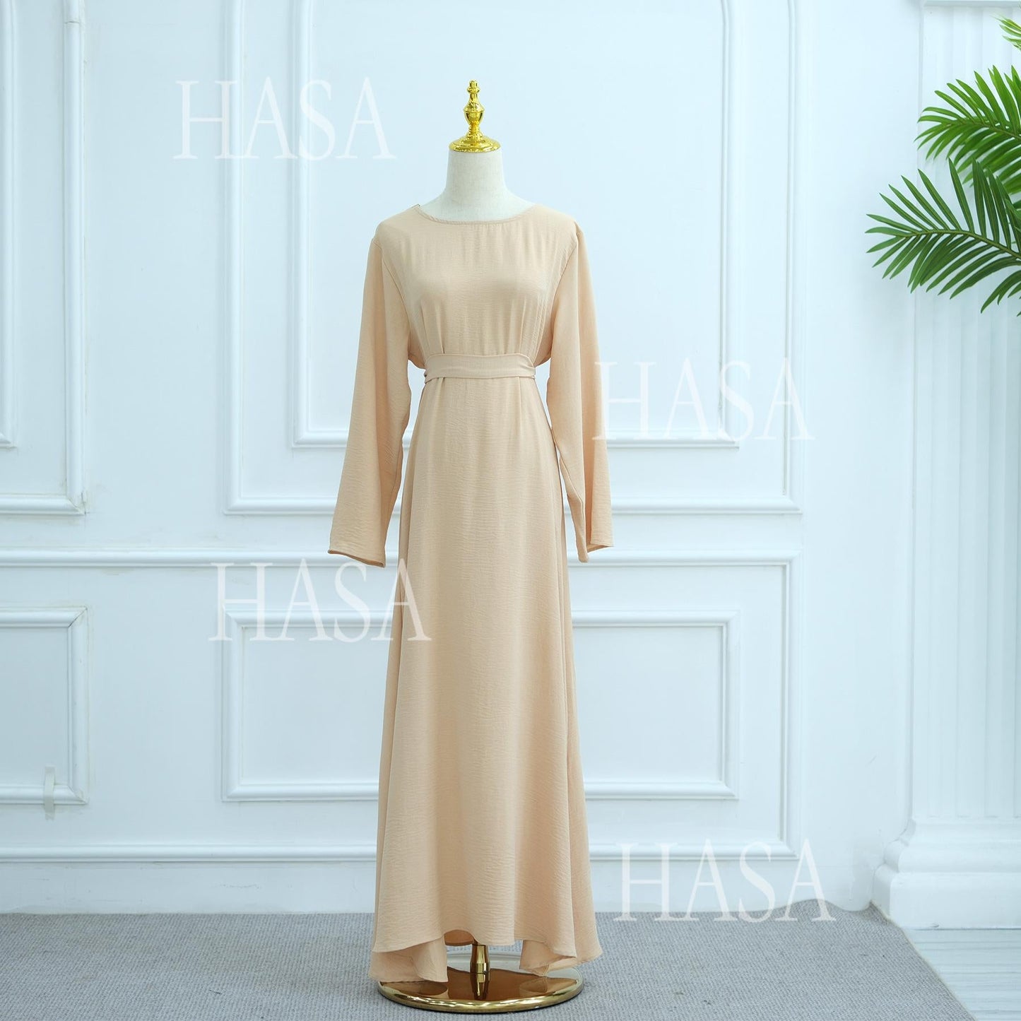 LUMAYA6532 Slim-fit waist cape robe two-piece set