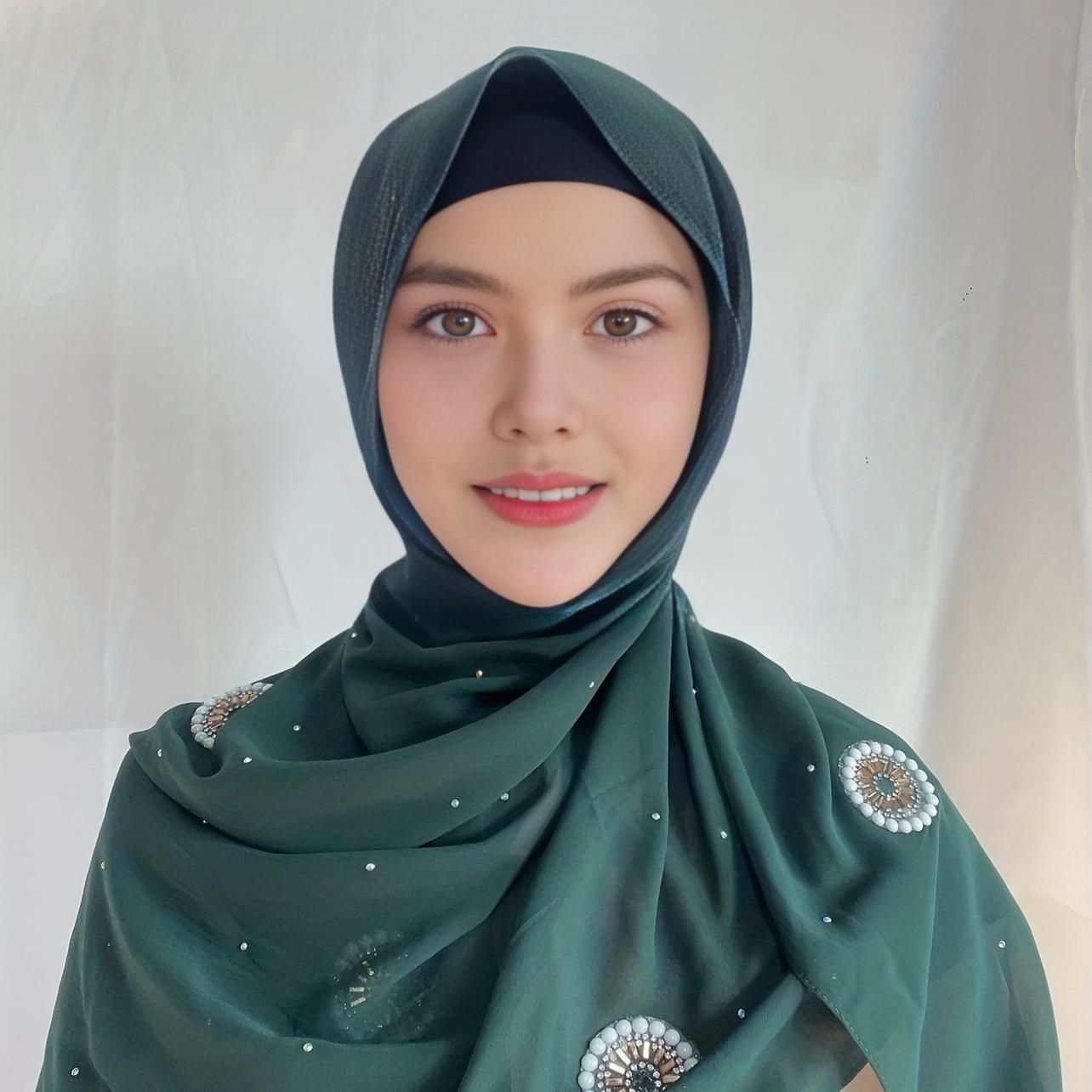 LUMAYA LM1126 Pearl Chiffon Baotou Scarf
