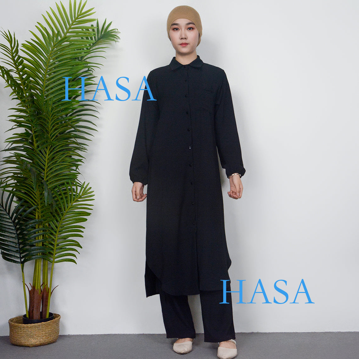 HAYA0628 HAYA  Crepe women's two-piece suit