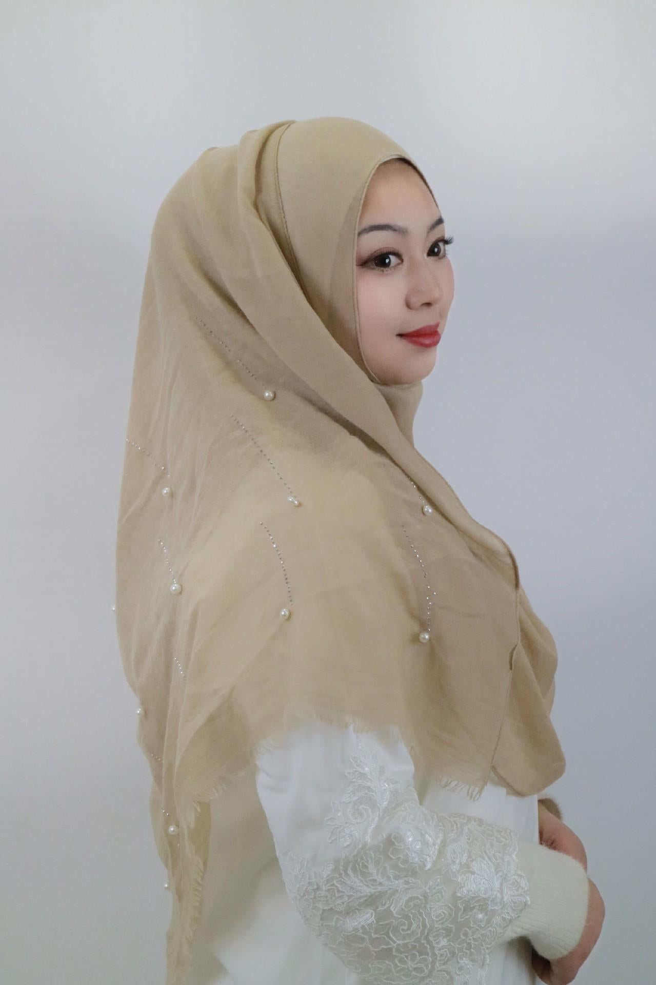 LUMAYA LM1106 Solid Color Scarf Long Beaded SLMwl Headband