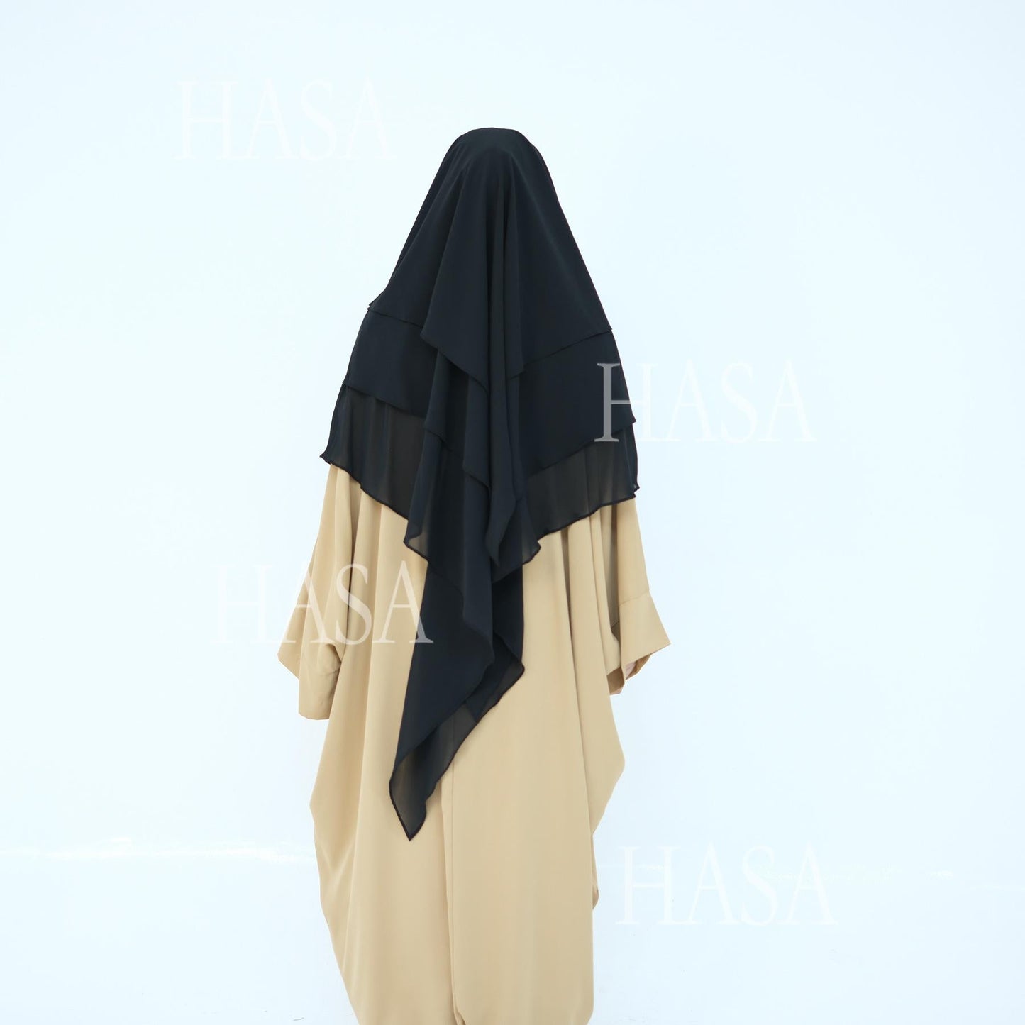 LUMAYA6475 Soft and large double-layer headscarf, wide solid color
