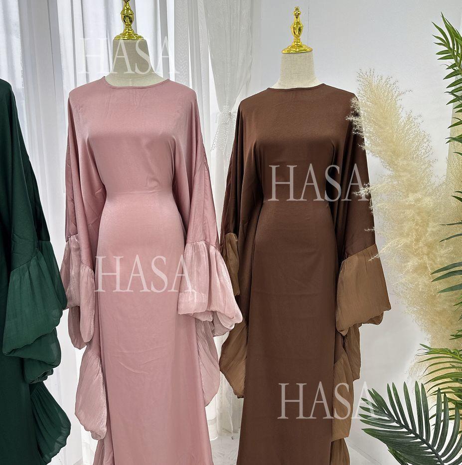 LUMAYA6473 Elegant and Graceful Heavy Stitching Lace Sleeve Robe