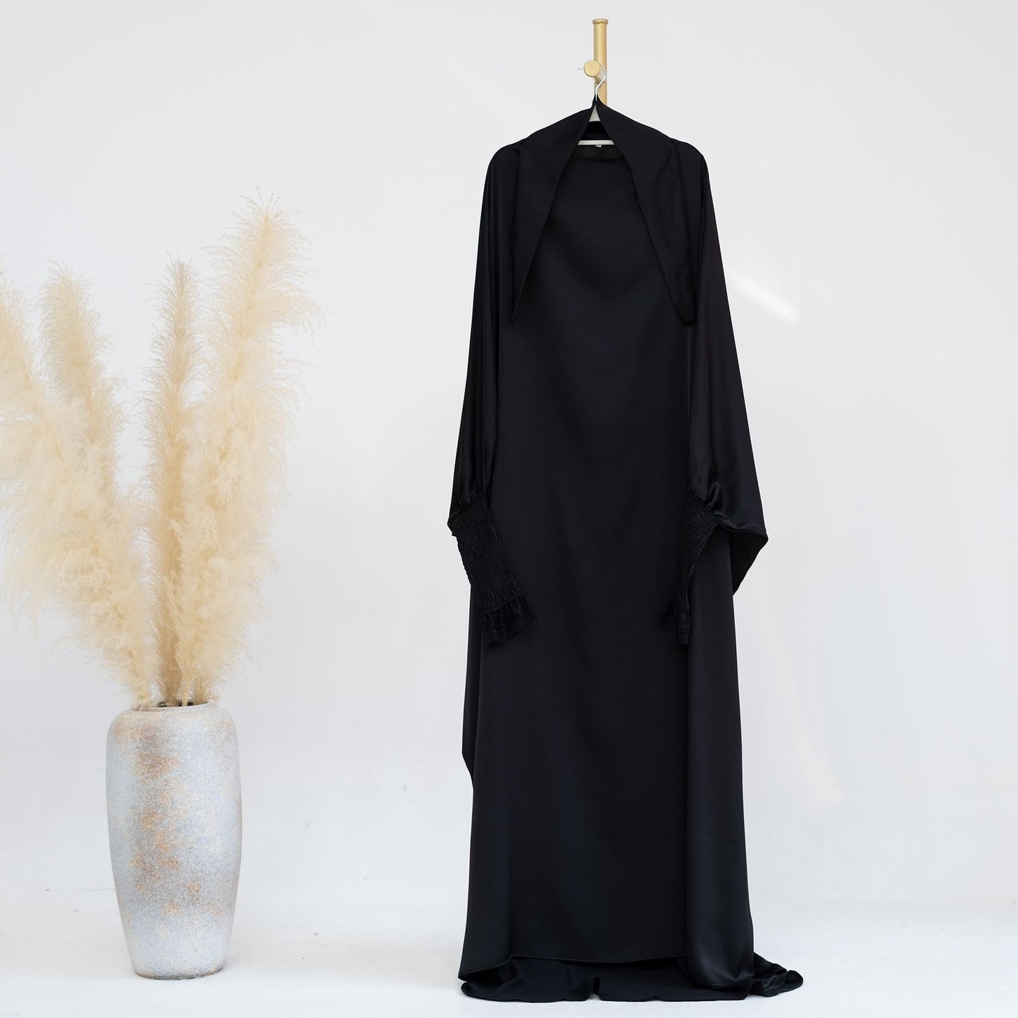 LUMAYA LUMAYA0721 Solid Color Robe Dress with A Large Swing
