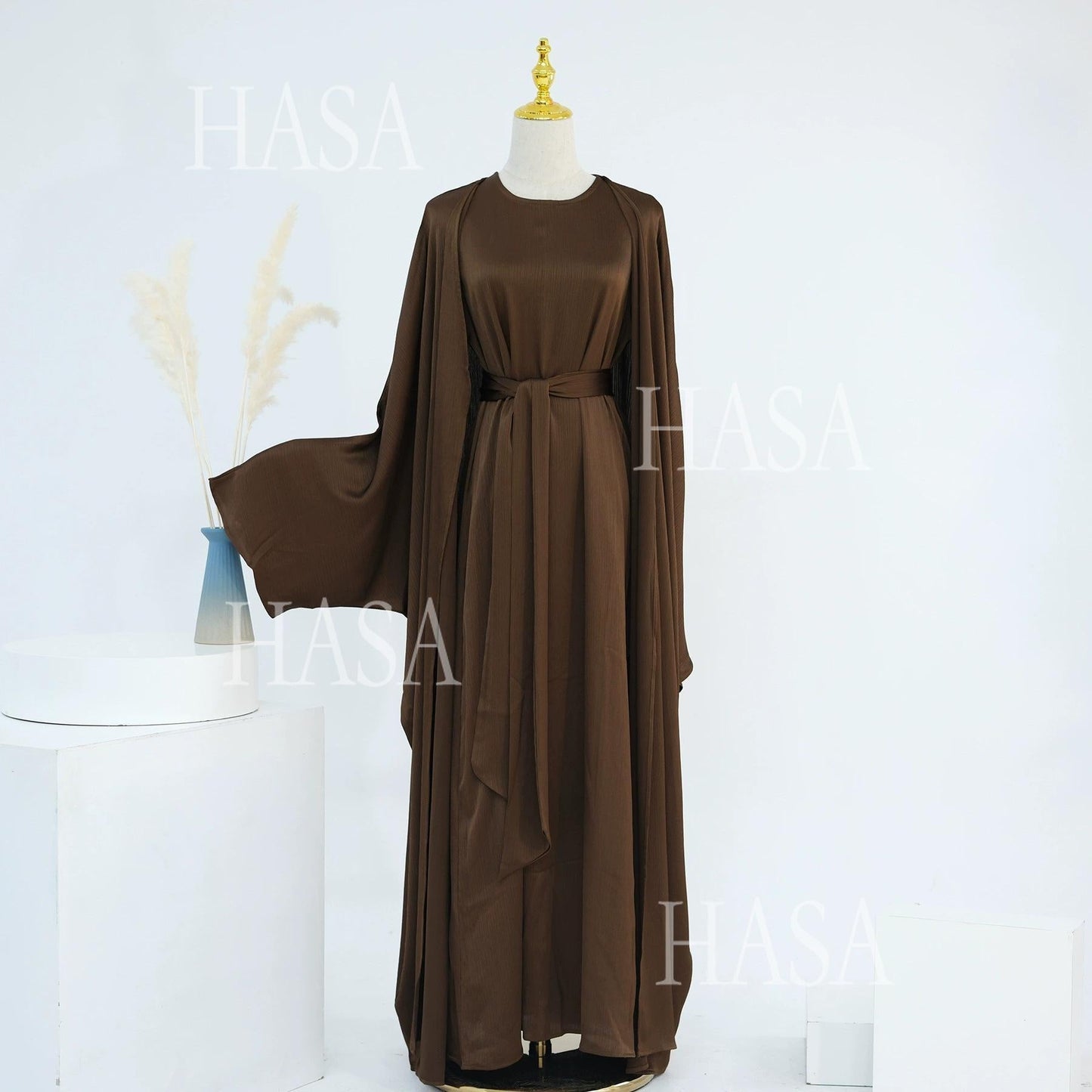LM6575 Elegant Two-piece Cardigan Robe Set