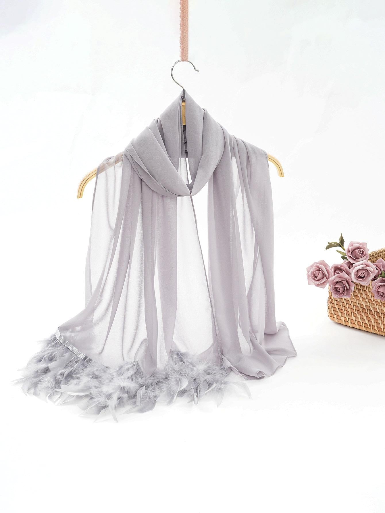 LUMAYA LM1146 Pure Color Chiffon BreatLMble Headscarf