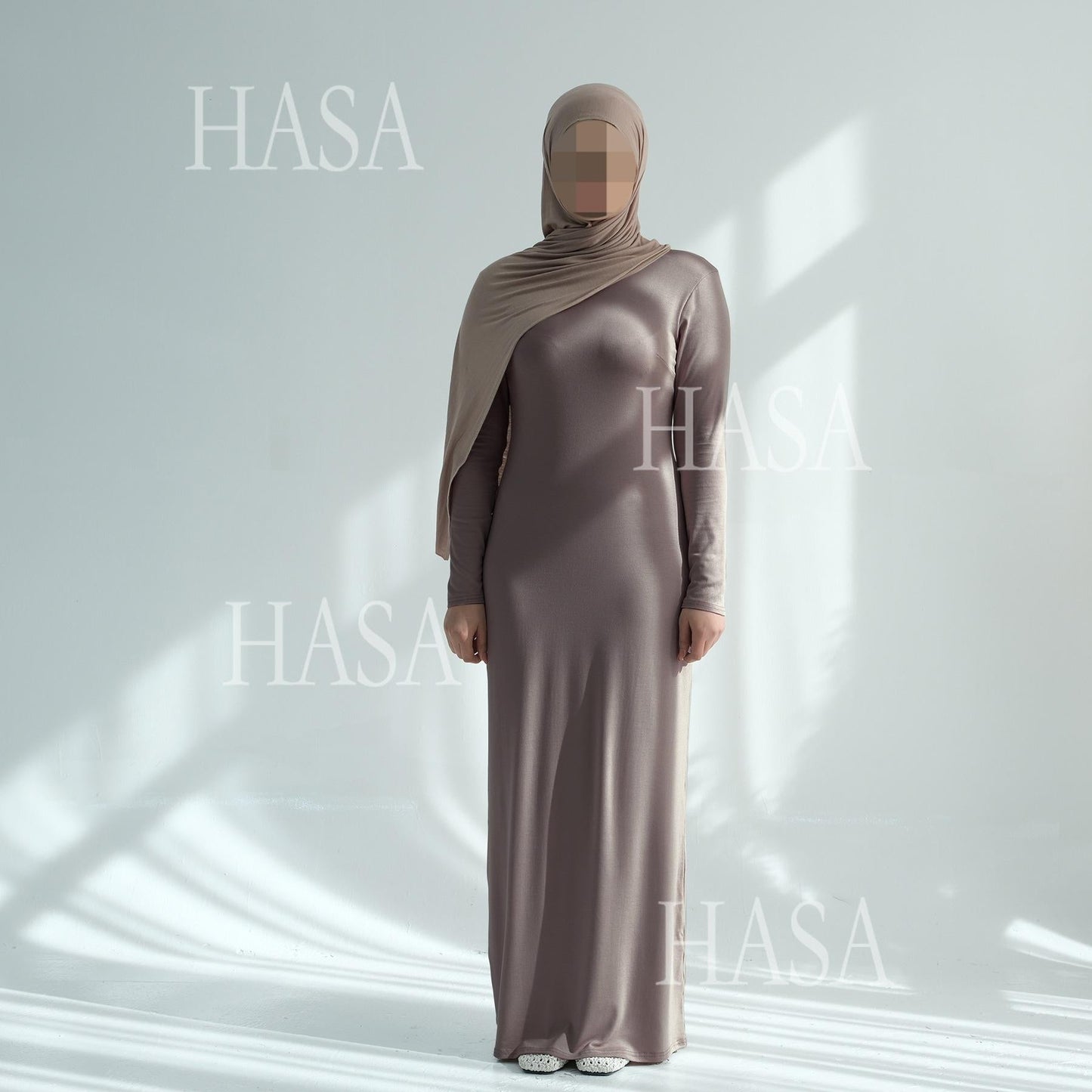 LUMAYA6565 Basic Solid Color Modal Cotton Long Dress