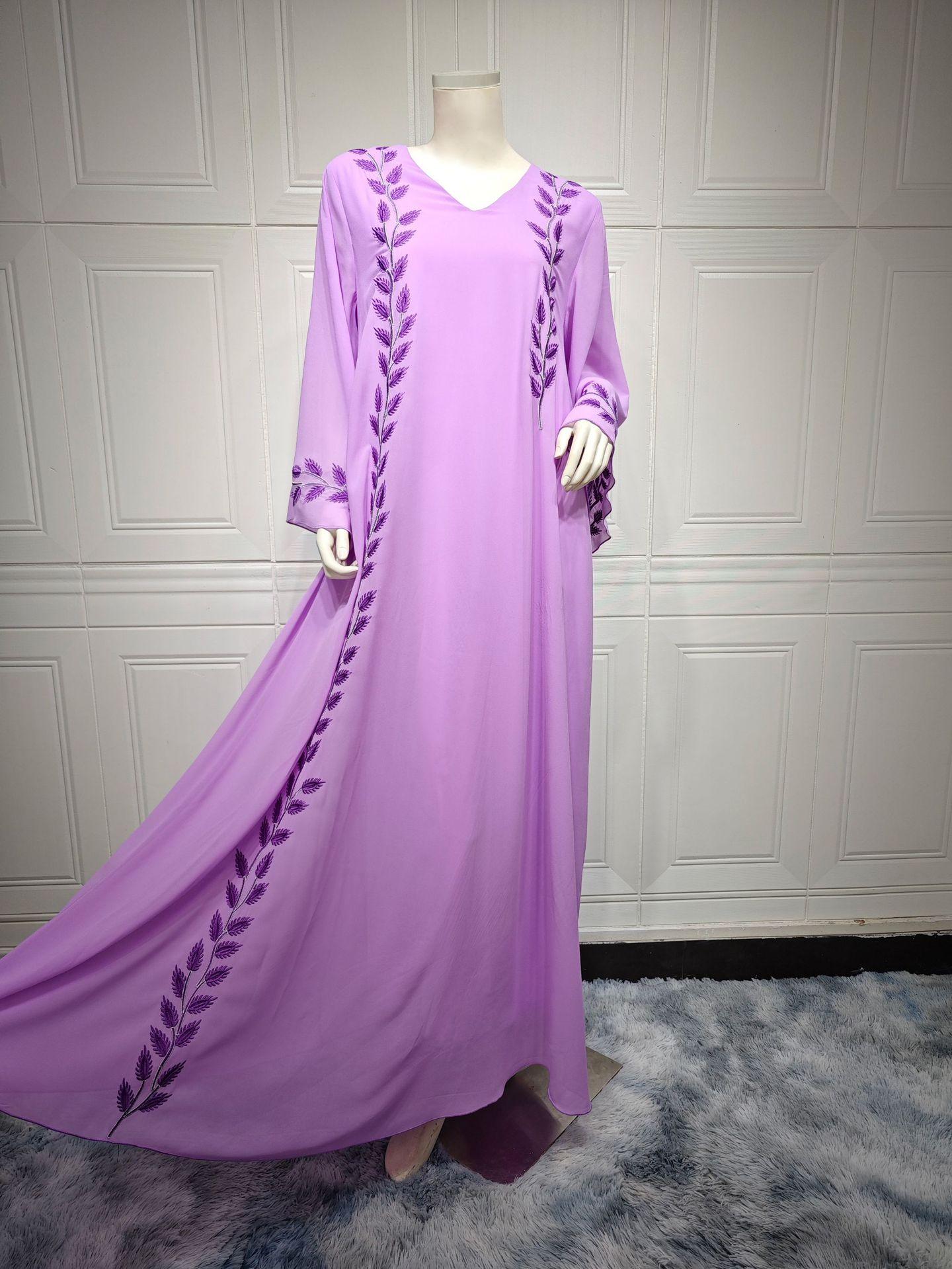 LUMAYA LUMAYA1050 2pcs Chiffon Long Muslim Dress with Hijab
