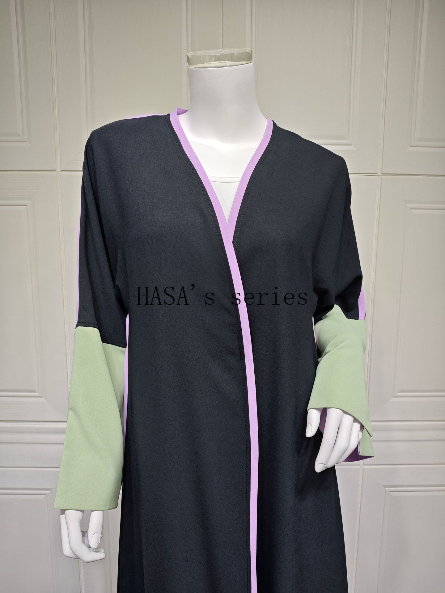 LUMAYA5089 Color-blocked Patchwork Long-sleeved Dress, A Stylish and Elegant Long Design.