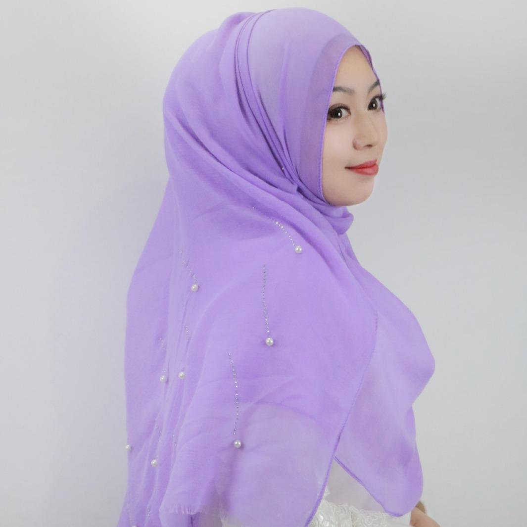 LUMAYA LM1106 Solid Color Scarf Long Beaded SLMwl Headband