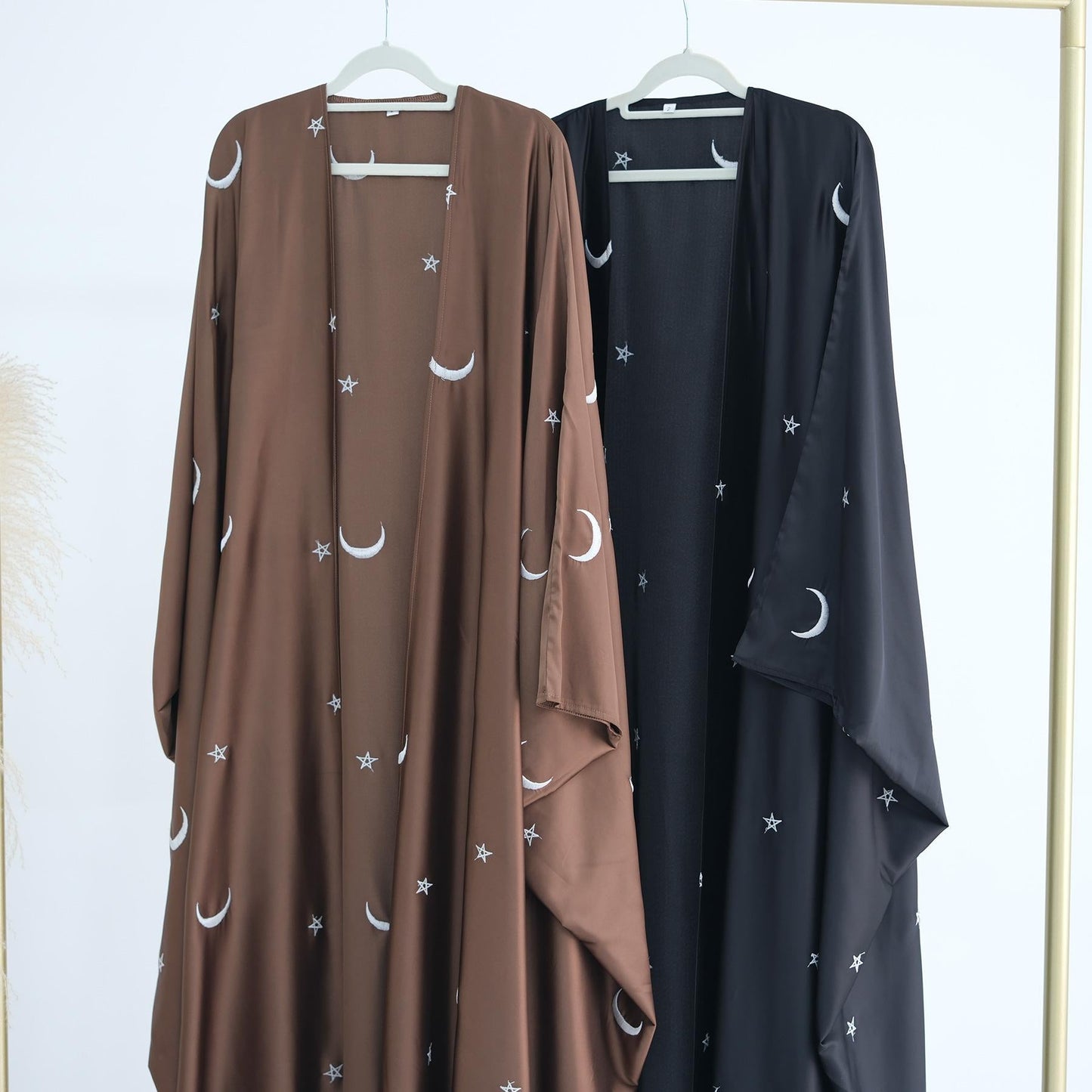 LUMAYA LM1171 Moon Embroidered Robe Kaftan Abaya