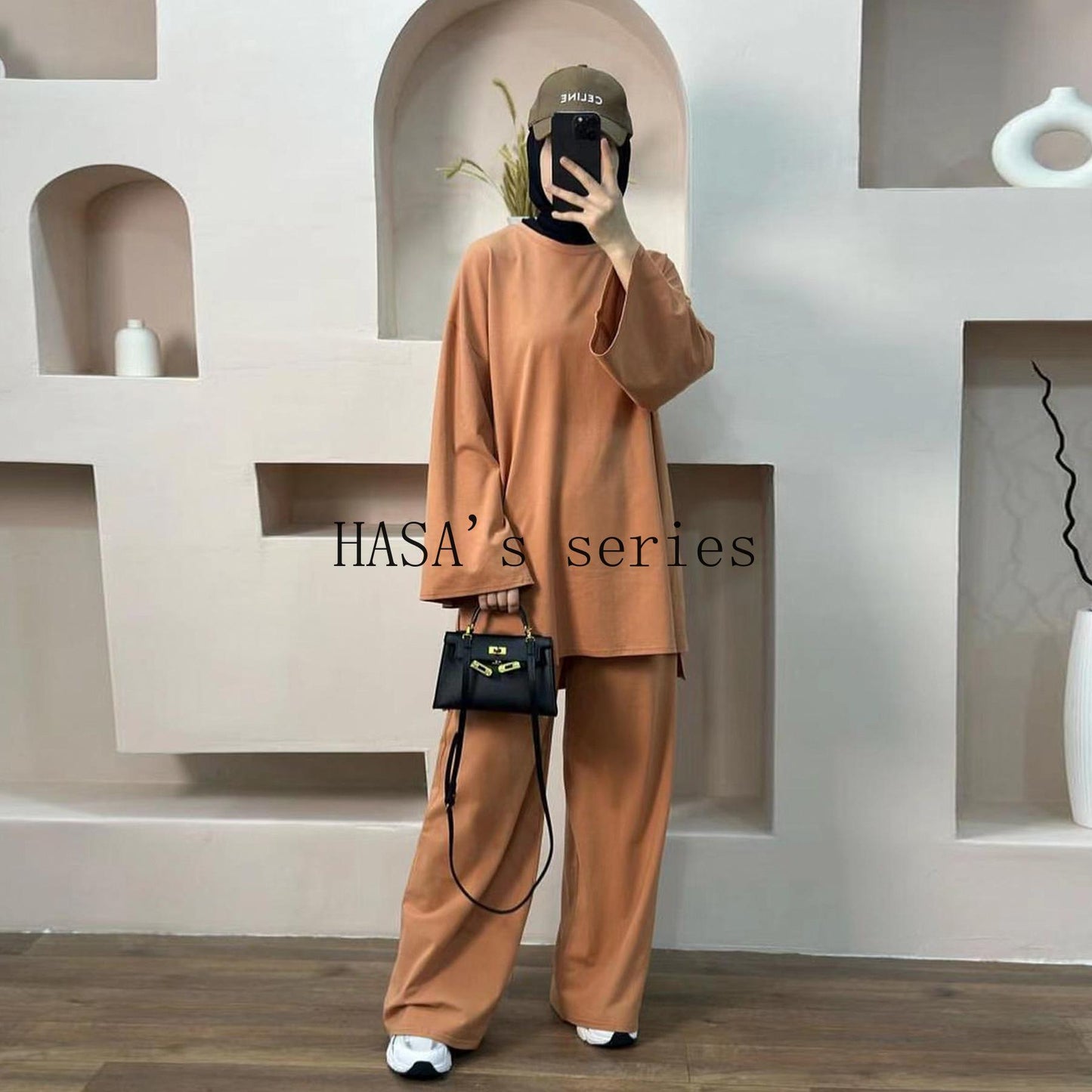LUMAYA5488 Fashionable and Comfortable Loose Two-piece Suit - Simple Solid Color Design two  piece co  ords