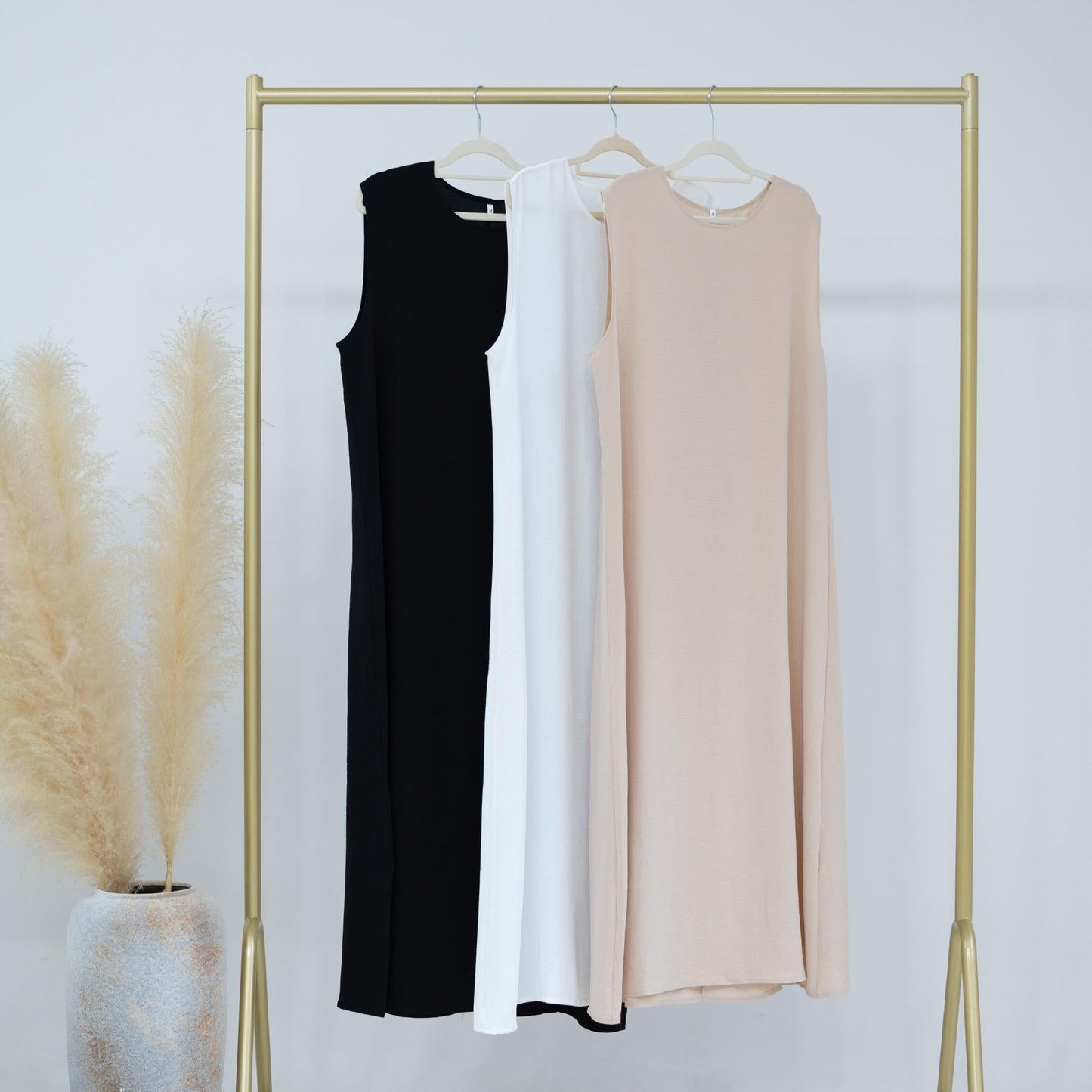 LUMAYA LUMAYA1019 Solid Color Bottom Tank Top Dress