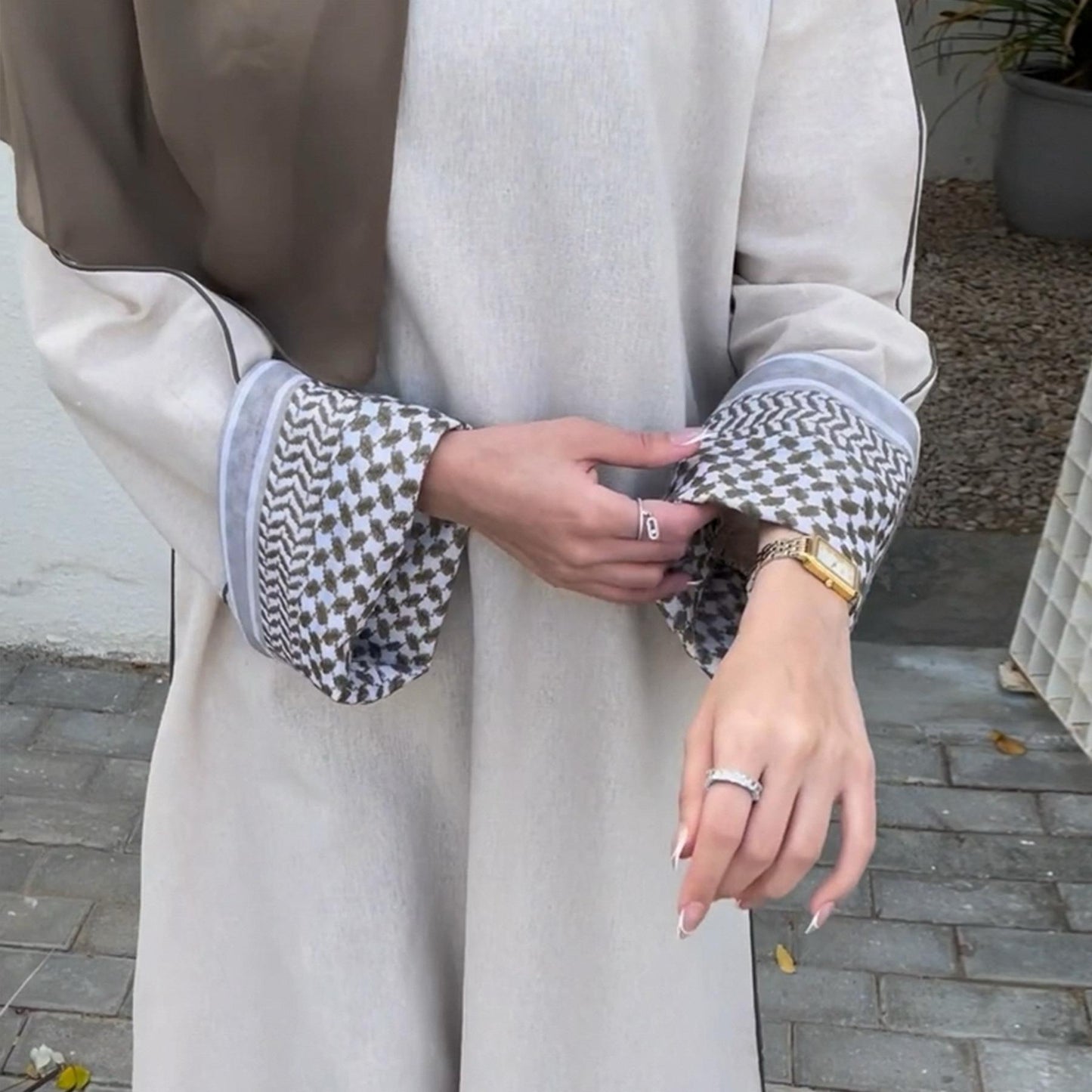 LUMAYA LM1181 Patchwork Elegant Abaya