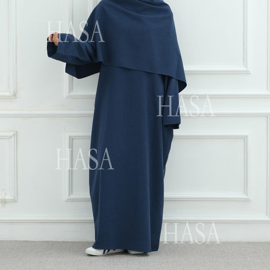 LM6577 Women's Solid Color Two-piece Long Skirt with SLMwl Abaya
