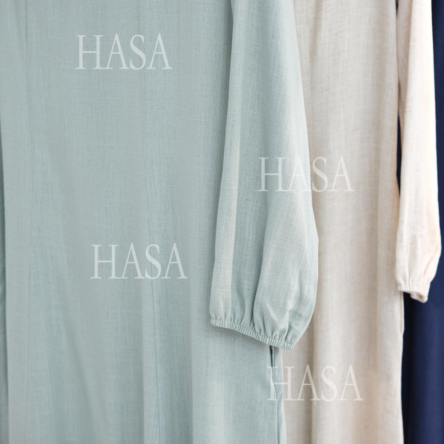 LMSA LM5868 Solid Color Swing Comfortable  Dress Robe Waist Cinching