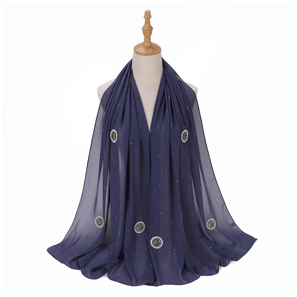 LUMAYA LM1126 Pearl Chiffon Baotou Scarf
