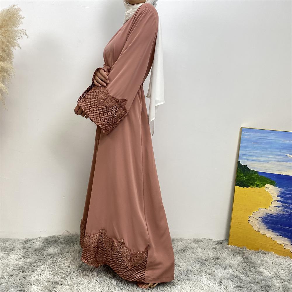 LUMAYA LUMAYA1084 Muslim Fashion Lace Robe Dress