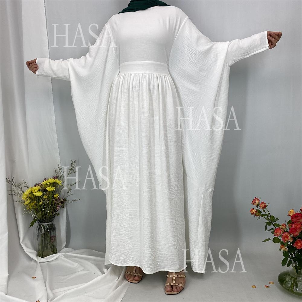 LM6586 Loose Turkish Pleated Dress, Fashionable Long Design