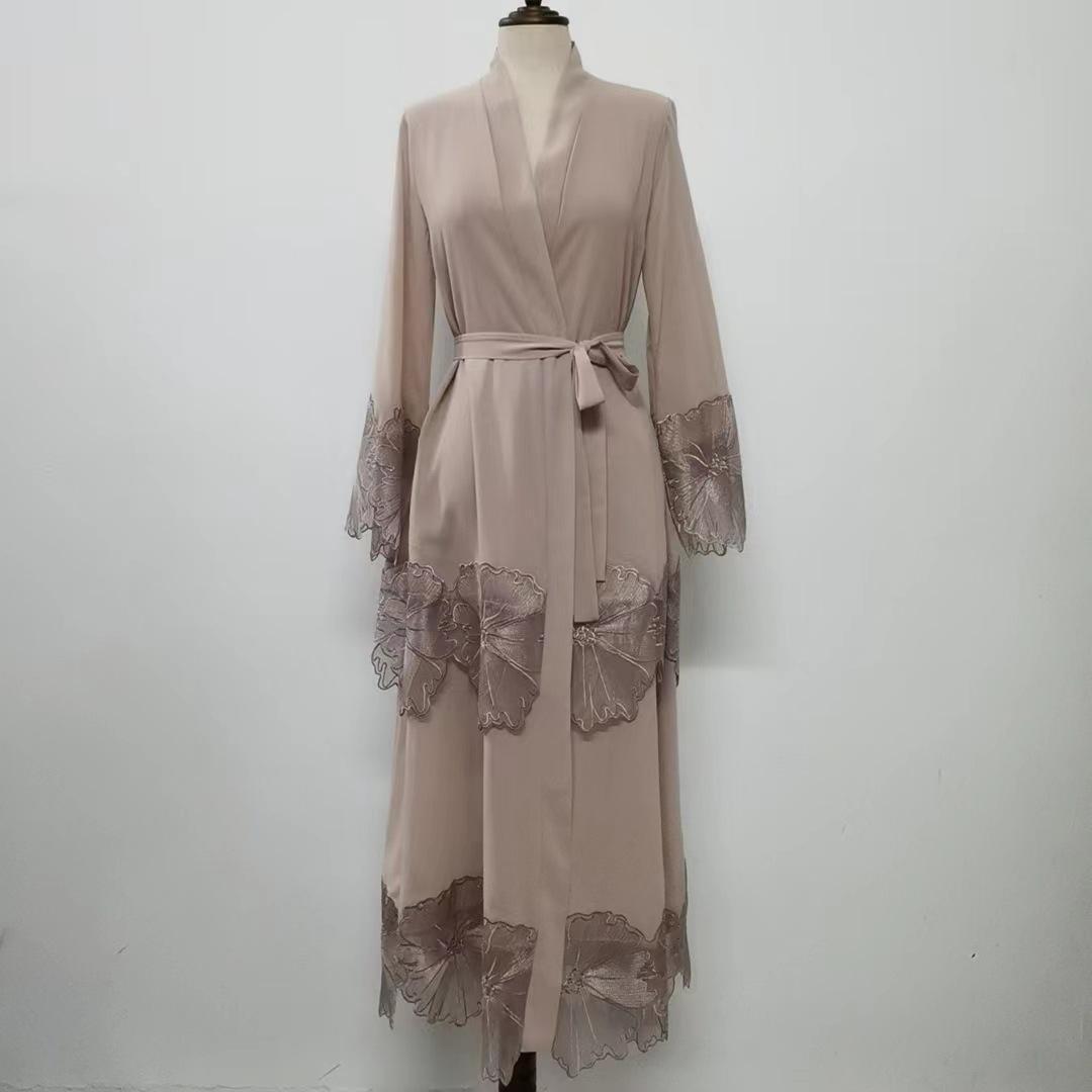 LUMAYA LUMAYA1025 1pcs Lace Embroidery Double-Layer Cardigan