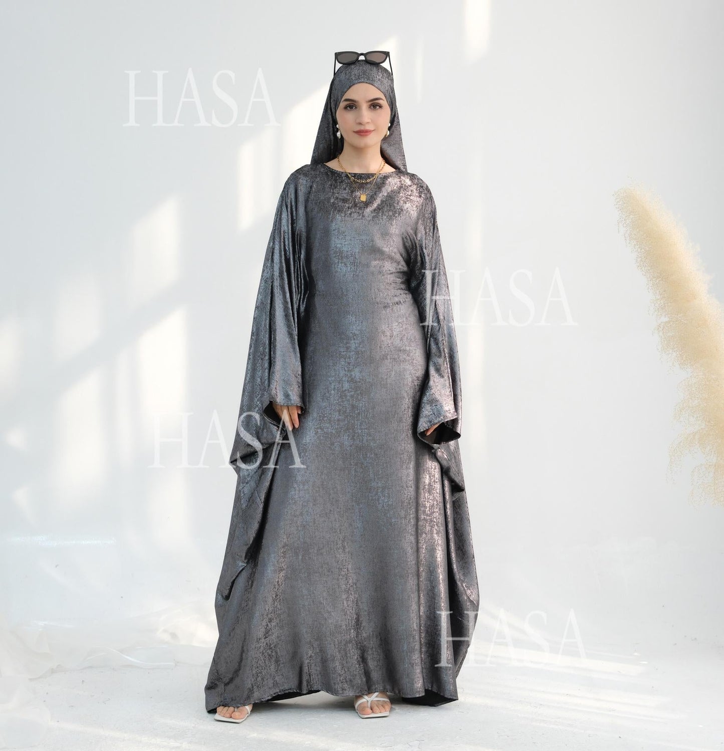 LUMAYA5879 Light-sensing Two-piece Dress | with Headscarf Design, The Overall Matching Is More Worry-free