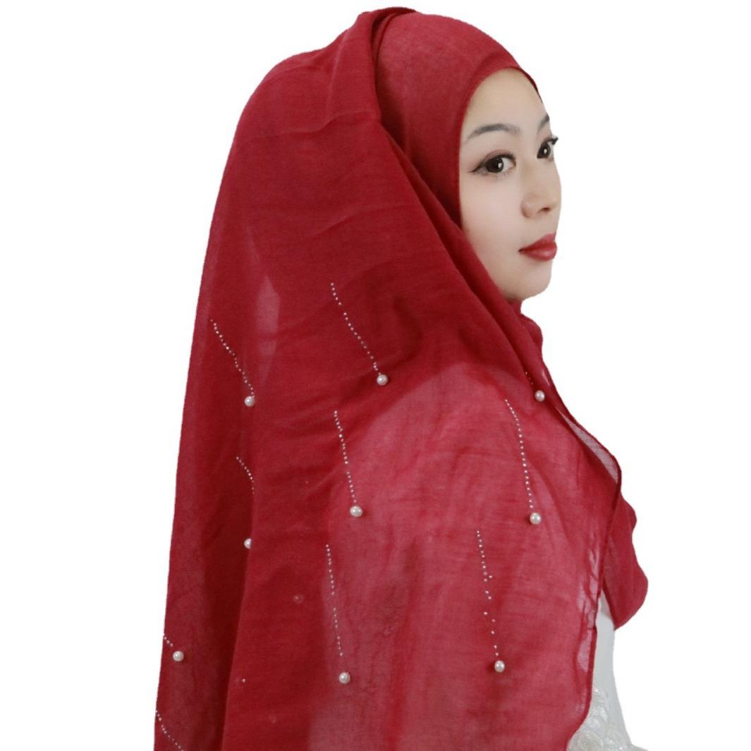 LUMAYA LM1106 Solid Color Scarf Long Beaded SLMwl Headband
