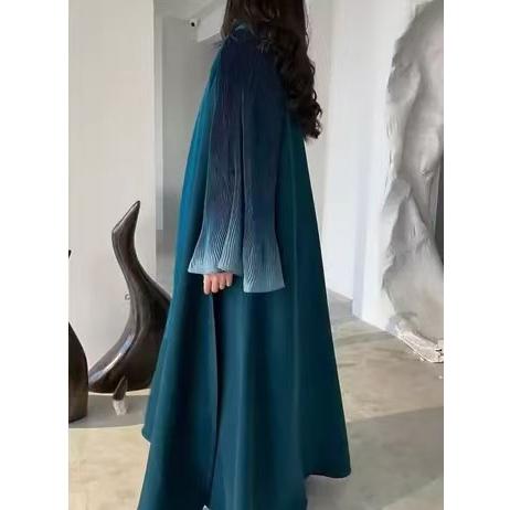 LUMAYASASERIES LUMAYA6721 Olive Ombre  Green Abaya with Gradient Cuffs