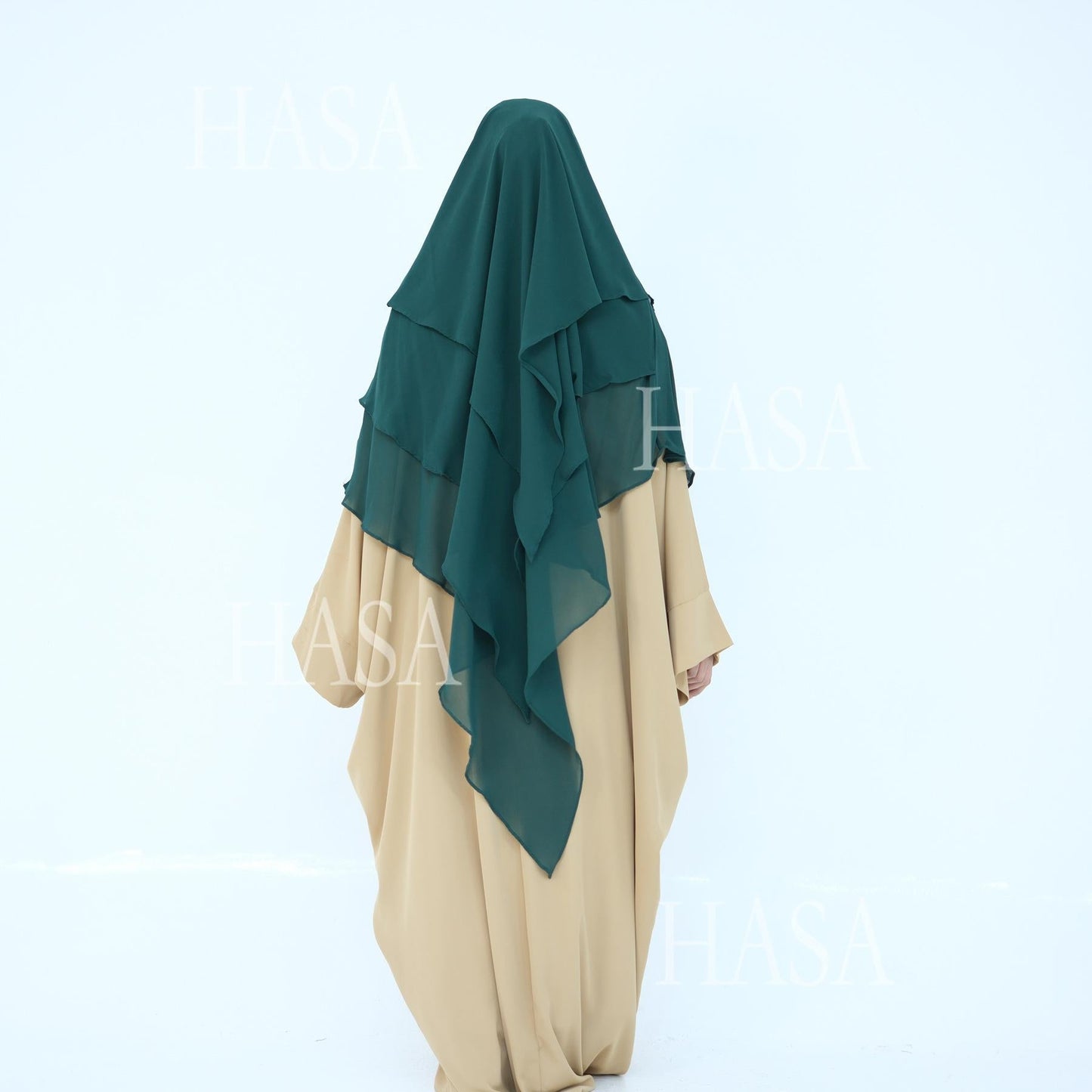 LUMAYA6475 Soft and large double-layer headscarf, wide solid color