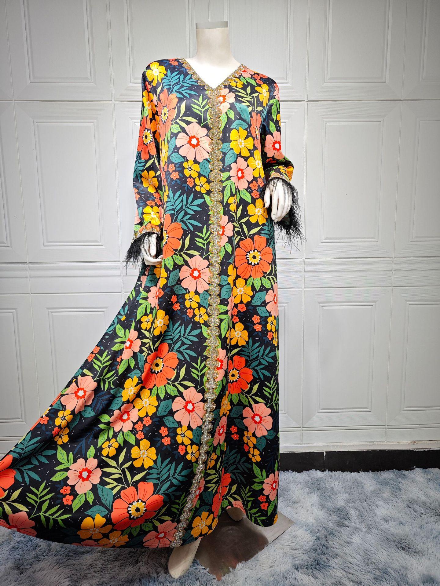 LUMAYA LUMAYA1078 Printed Diamond Camel LMir Dress