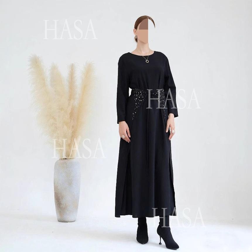 LM6578 Women's Solid Color Three-piece Robe Set (long Skirt + Skirt + Cardigan Jacket)