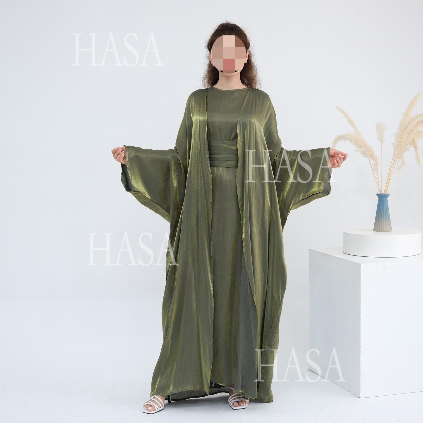LUMAYA6530 Solid color simple two-piece long skirt suit