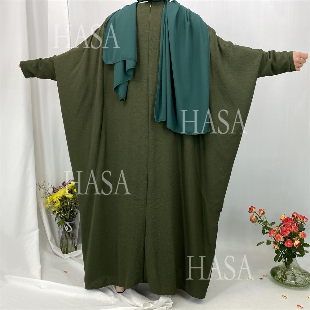 LM6586 Loose Turkish Pleated Dress, Fashionable Long Design