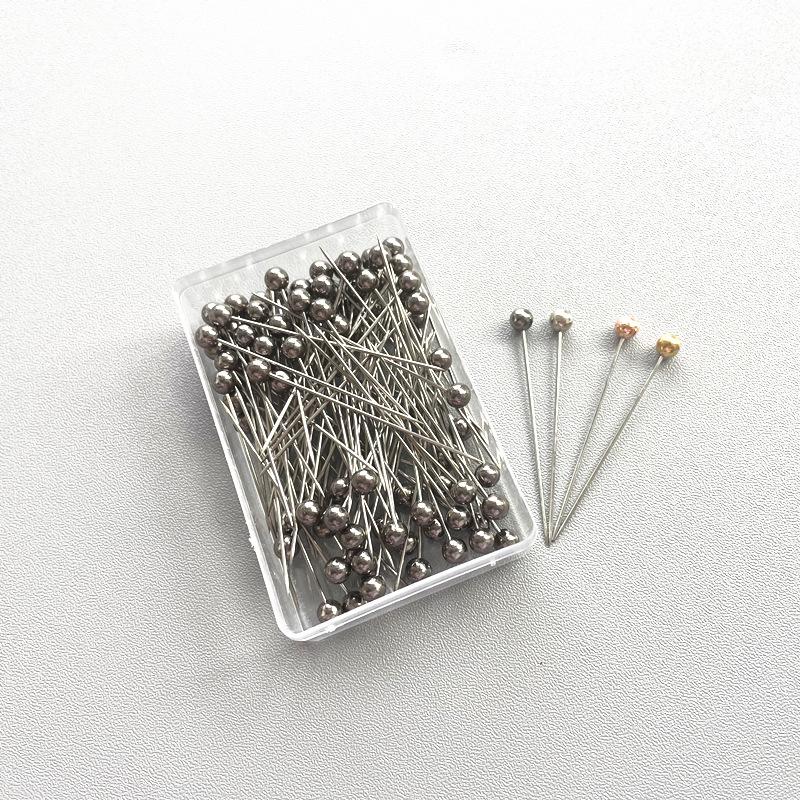 LUMAYA LUMAYA1066 100pcs/box Stainless Steel Pearl Breast Needle Scarf Button