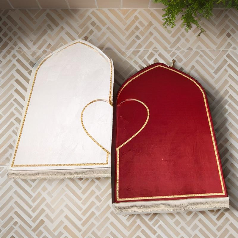 LM1238 2pcs Set Heart-SLMped Flannel Printed Blanket and Prayer Mat