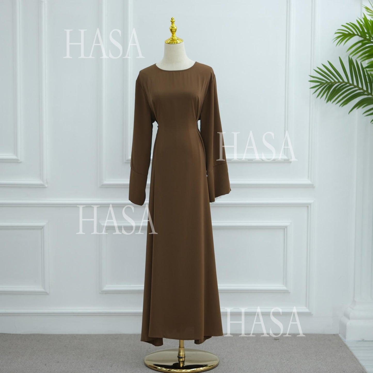 LUMAYASA's series LUMAYA6507 Simple style spliced lace robe dress (headscarf not included)