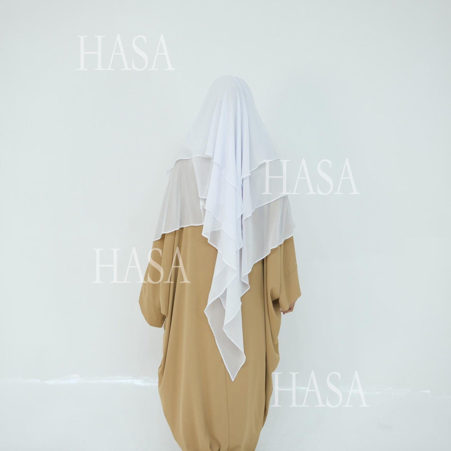 LUMAYA6475 Soft and large double-layer headscarf, wide solid color