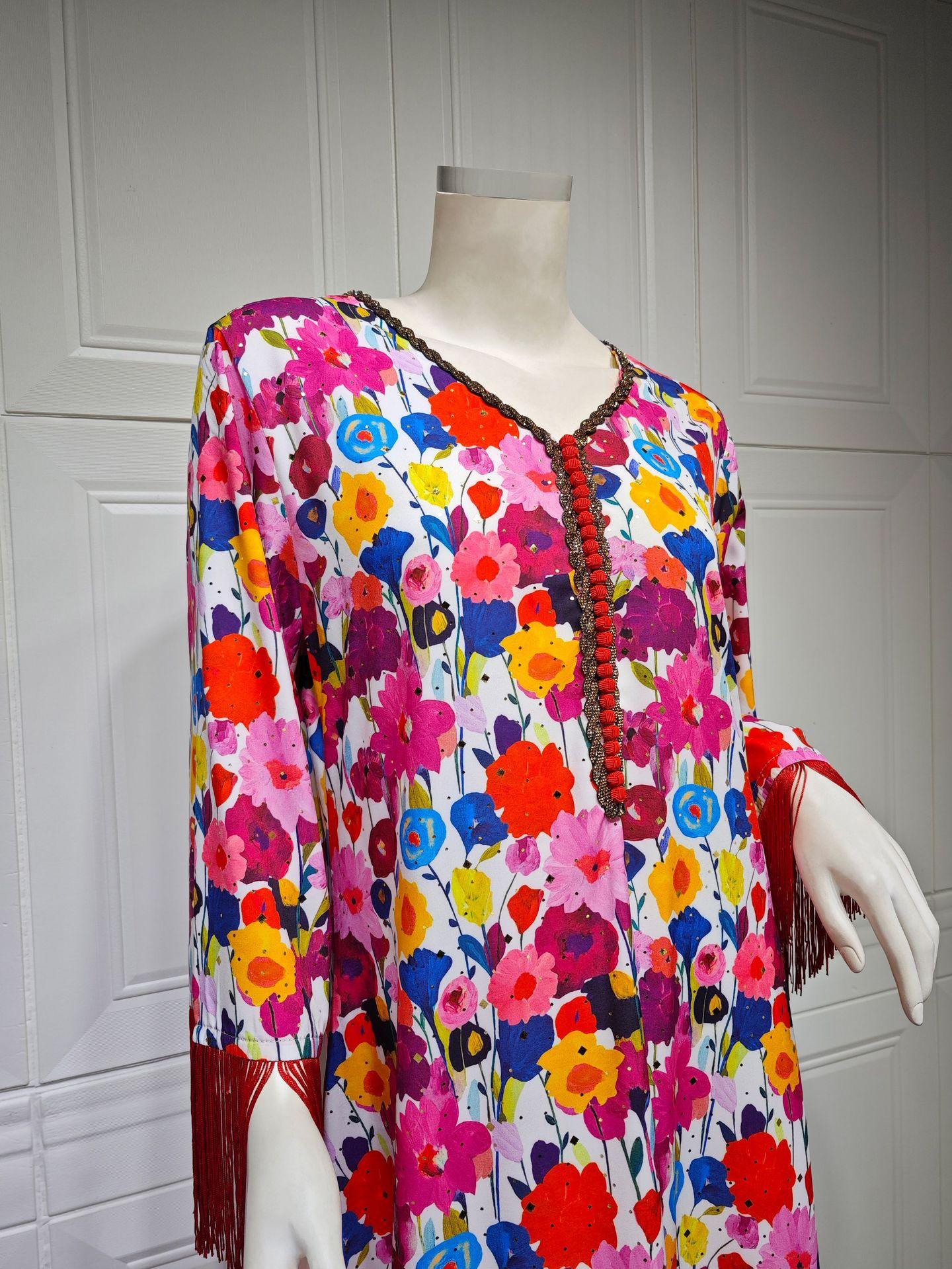LUMAYA LUMAYA1080 Printed Casual Muslim Abaya