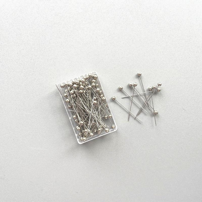 LUMAYA LUMAYA1066 100pcs/box Stainless Steel Pearl Breast Needle Scarf Button