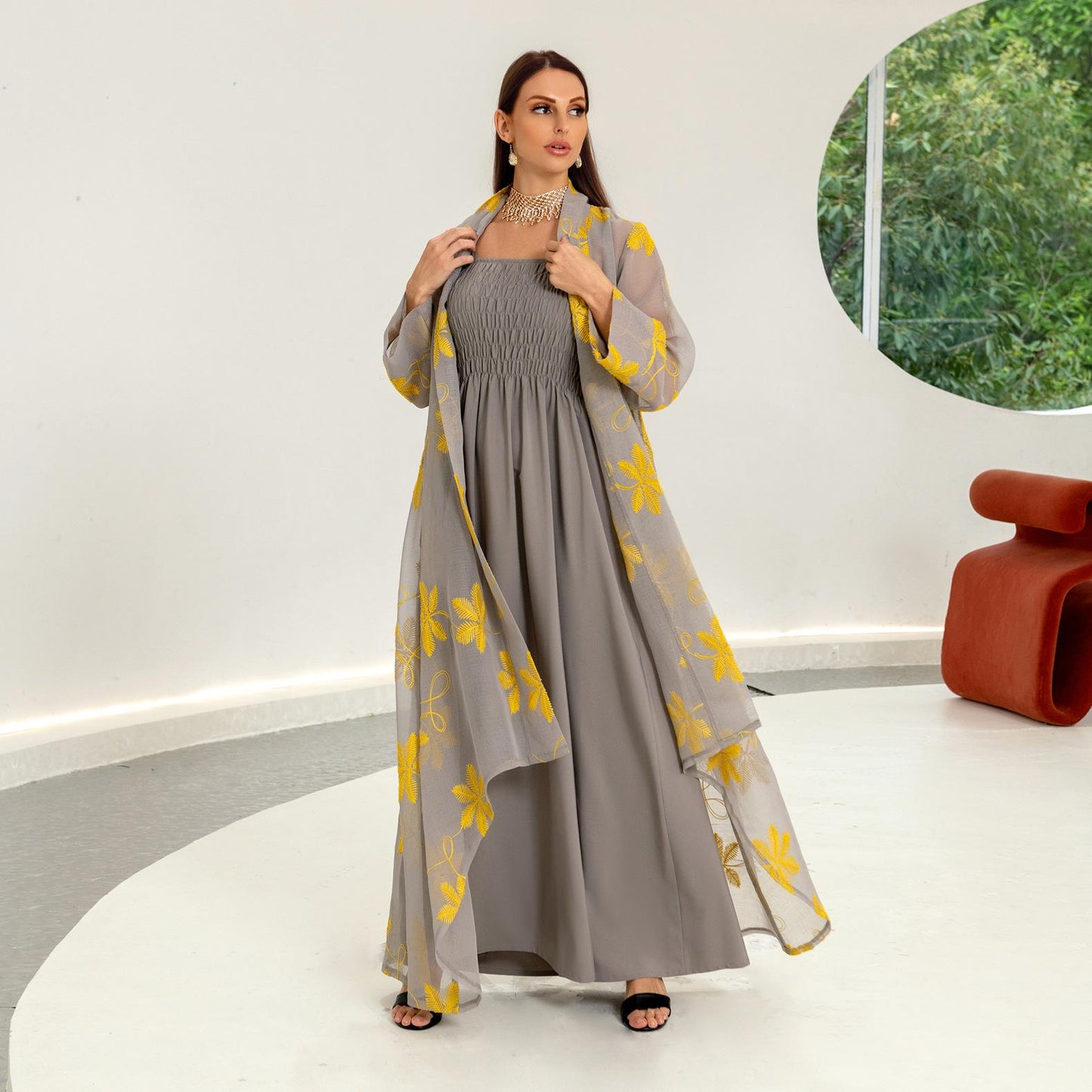 LUMAYA LUMAYA1076 2pcs Inner Dress  with Cardigan