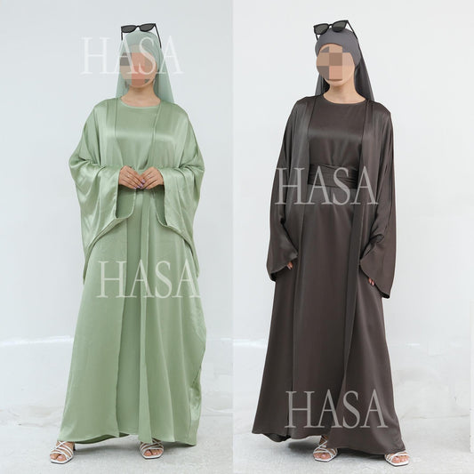 LM6575 Elegant Two-piece Cardigan Robe Set