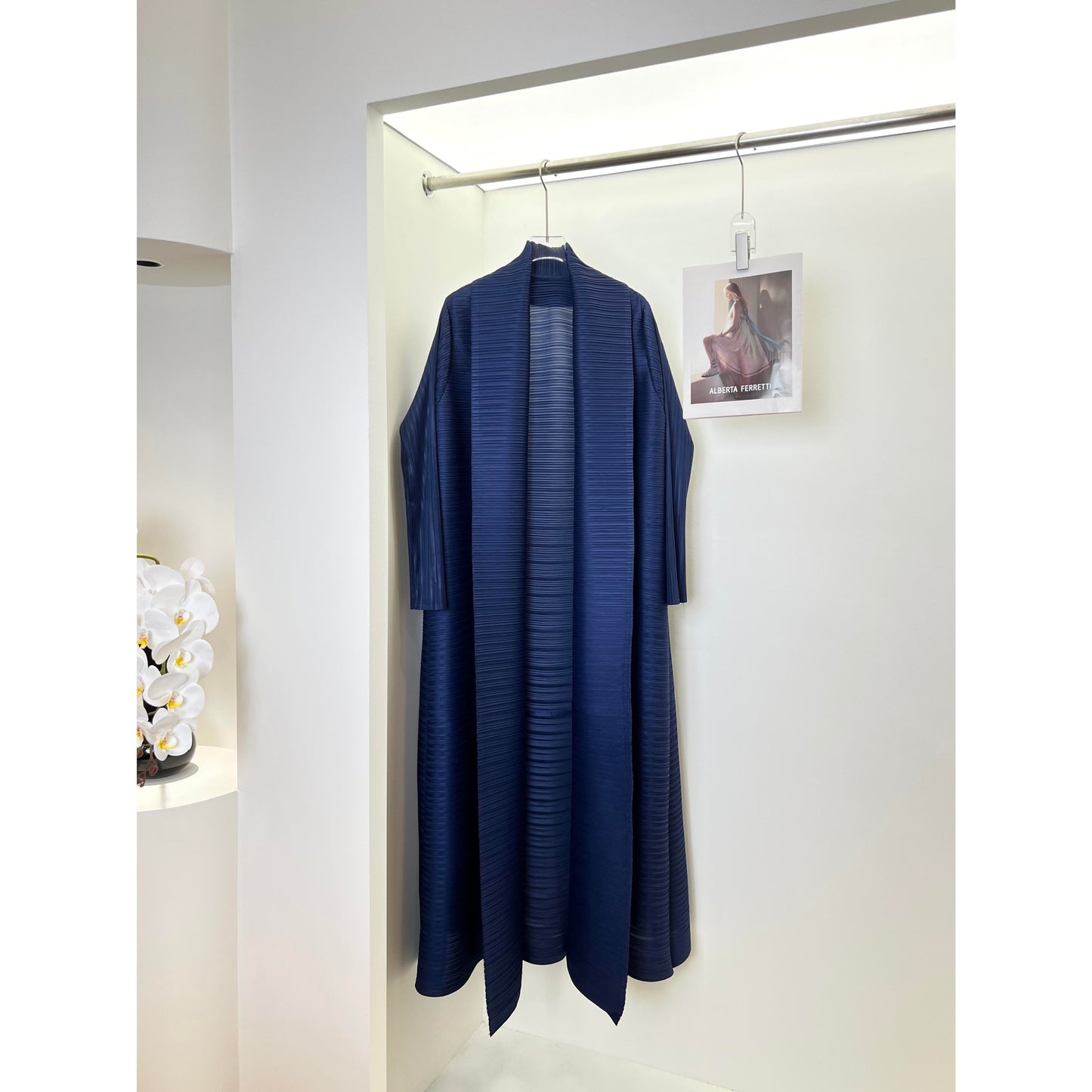 LUMAYA6729 Chocolate Crinkle | Brown Textured Open Abaya