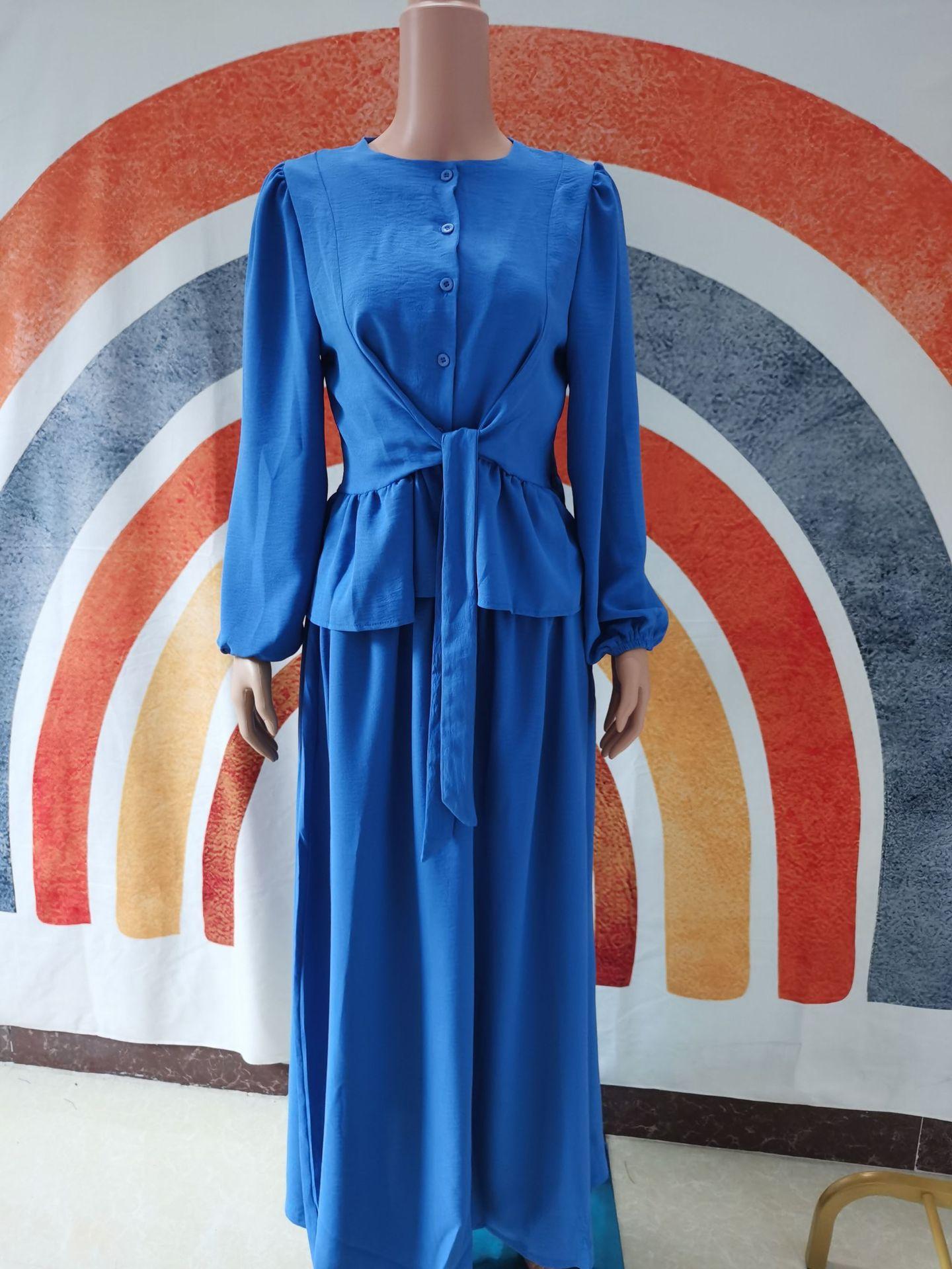 LUMAYA LUMAYA0825 2pcs Set Long Sleeve Shirt with Dress
