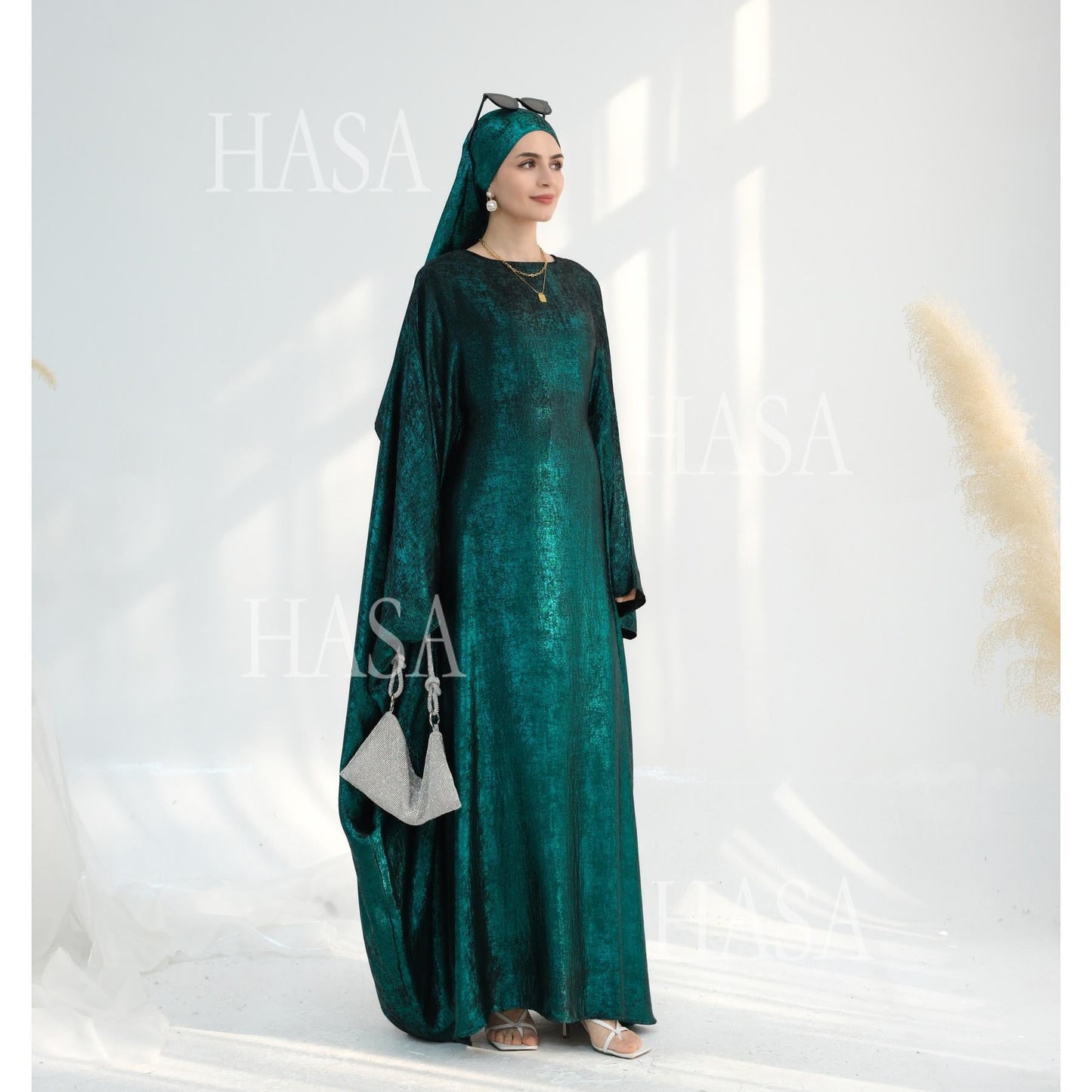 LUMAYA5879 Light-sensing Two-piece Dress | with Headscarf Design, The Overall Matching Is More Worry-free