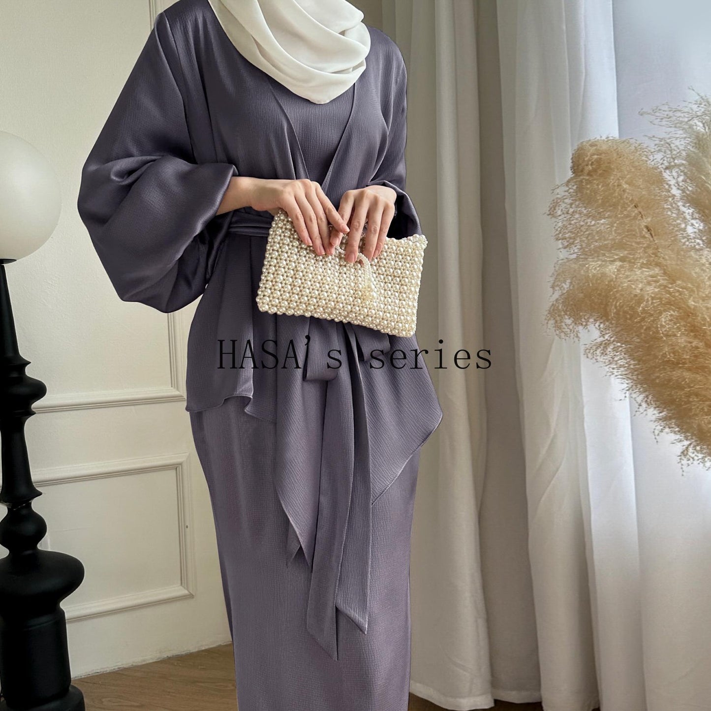 LUMAYA4845 Simple, Solid-color, Loose-fitting Two-piece Set, A Comfortable and Coordinated Outfit.