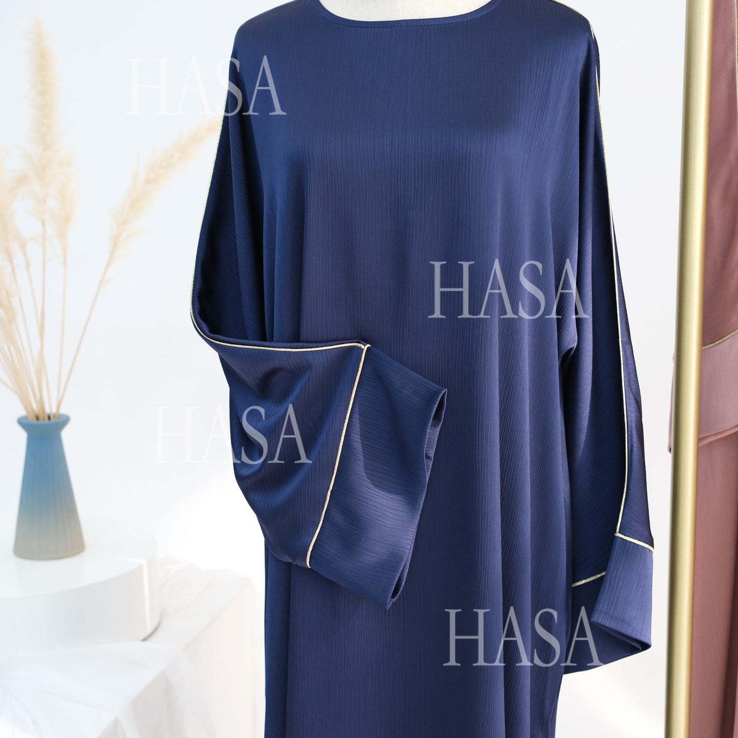 LUMAYA5876 Robe with Detailed Design and Gentle Texture for Daily Light Wear abayas