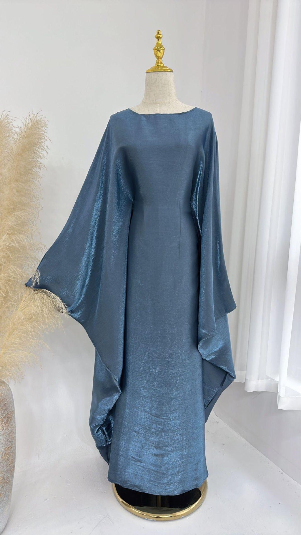 LM1348 Elegant Kaftan in Gold Cotton – 20 Vibrant Colors Available