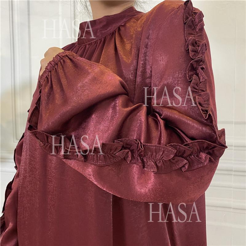 LM6591 Solid Color Turtleneck Long Sleeve Dress with Pleated Waistband