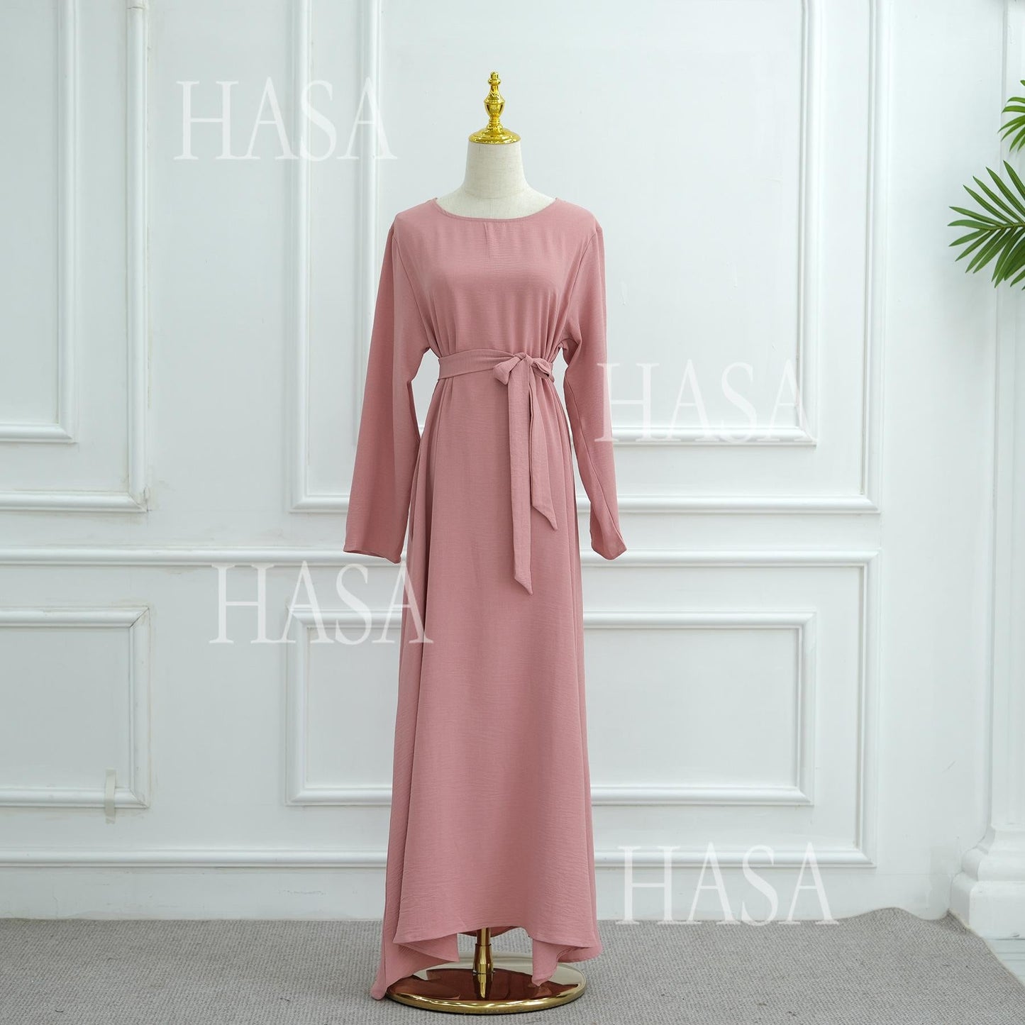 LUMAYA6532 Slim-fit waist cape robe two-piece set
