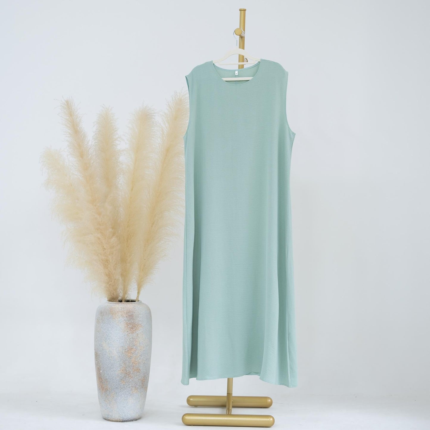 LUMAYA LUMAYA1019 Solid Color Bottom Tank Top Dress