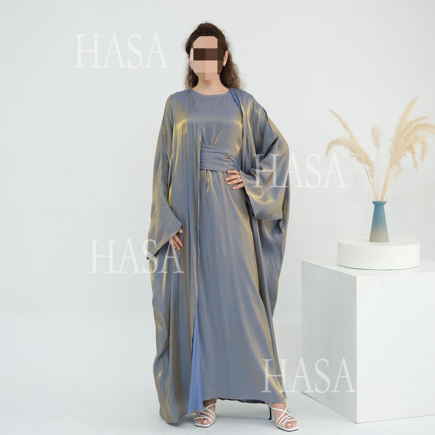 LUMAYA6530 Solid color simple two-piece long skirt suit